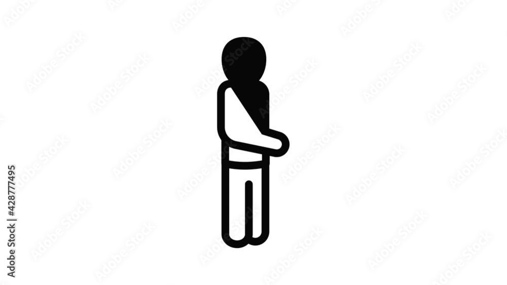 Aufkleber man icon animation outline best object on white background