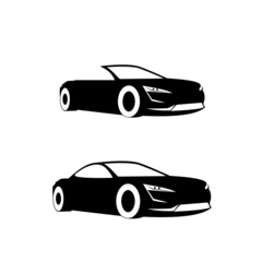 Obraz na płótnie Canvas Sports Car Logo Silhouette vector