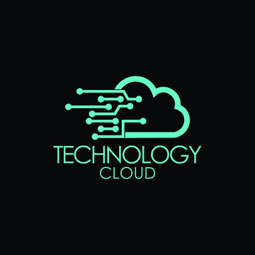 cloud technology vector logo design