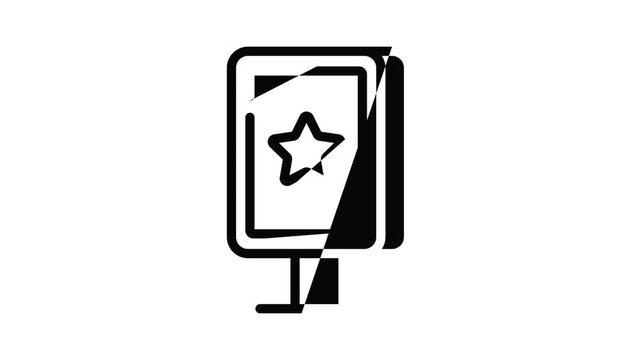 Street light box icon animation outline best object on white background