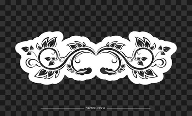 Vintage luxury Baroque monogram print. Vector