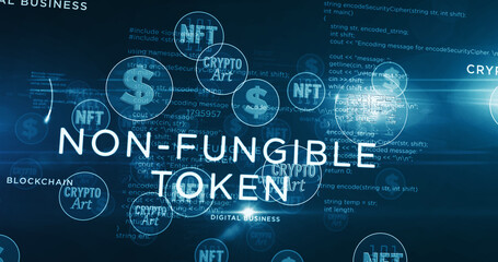 NFT Crypto Art symbols illustration