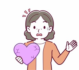 手にハートを持った人