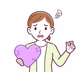 手にハートを持った人