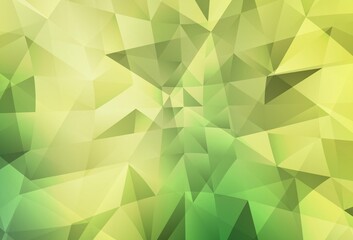 Light Green, Yellow vector low poly background.