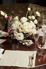 serving in a restaurant for one person