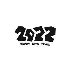 2020 Logotype of the year. Vector modern minimalistic text with colorful numbers. Conceptual design. Vector perfect modern minimalistic text with black numbers. Graffiti style