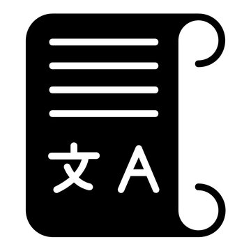 Document Translator Concept, notary public Vector line Icon Design, Language Translation symbol on white background, Dub localization stock illustration