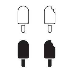 Ice cream vector icon. Ice cream symbol for web site design, button to mobile app