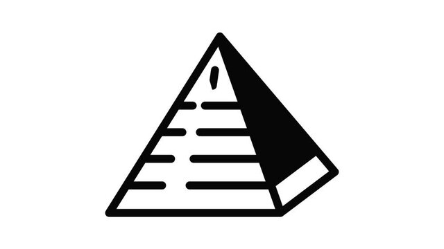 Jewish pyramide icon animation outline best object on white background