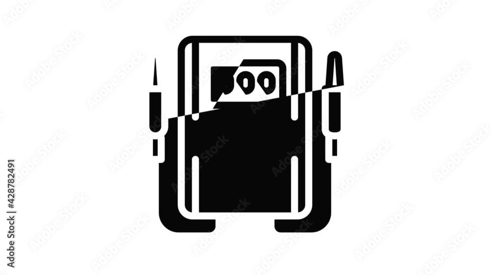 Poster multimeter icon animation outline best object on white background