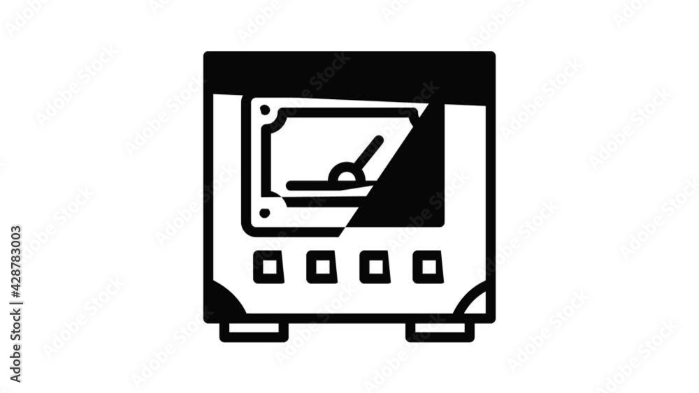 Poster voltmeter icon animation outline best object on white background