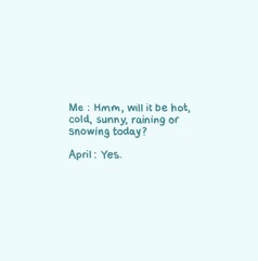 April Weather Meme, Funny Spring Lettering, Digital Illustration