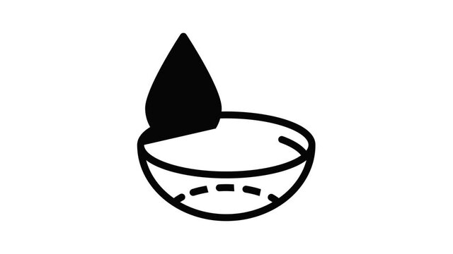 Eye care drop icon animation outline best object on white background