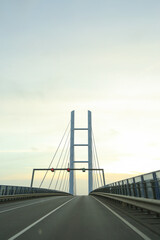 Rügenbrücke with traffic lights