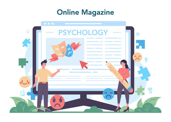 Psychologist online service or platform. Mental health diagnostic.