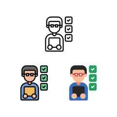 Product Manager checklist product, icon, Logo, and illustration