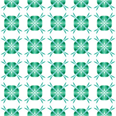 Hand drawn tropical seamless border. Green