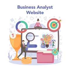 Business analyst online service or platform. Financial operation