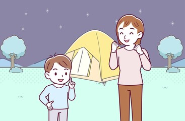 母と男の子二人で