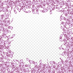 European Union Euro notes falling. Small EUR bills