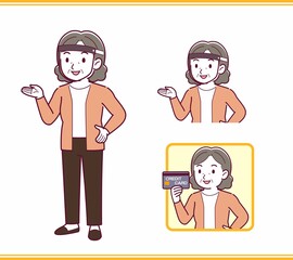 Elderly woman with gray hair