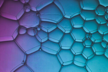 Blue and purple bubble background.