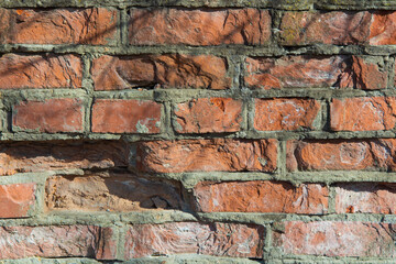 texture old bricks close up