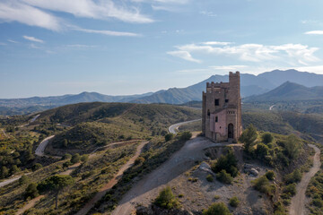 Fototapeta na wymiar Castillo de la Mota en Alhaurín el Grande en la provincia de Málaga, España