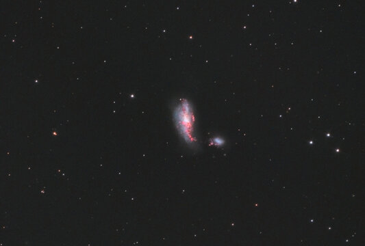 NGC 4490 or also Cocoon galaxy, located in Canes Venatici constellation, taken with my telescope.