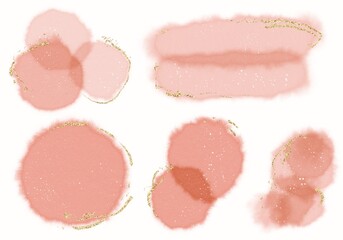 水彩タッチセット　金箔ライン入り