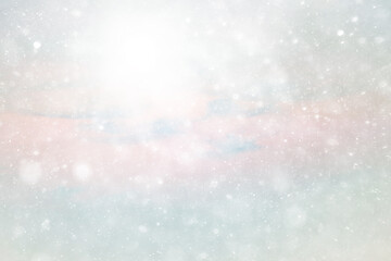 Fototapeta premium abstract snow background sky snowflakes gradient