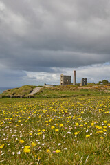 former bronze mine abandoned in Ireland. Tankardstown. Copper Coast Geopark. 