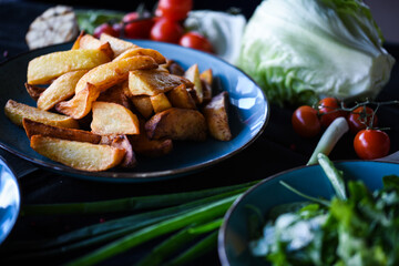 delicious home made wedges fries 