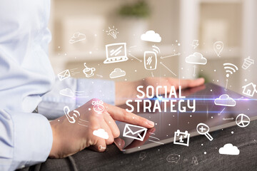 Close-up Of A Person Using Social Networking