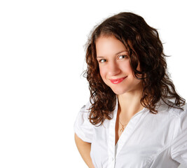 portrait of a young girl in the studio