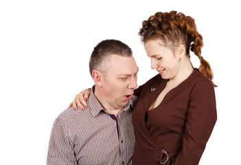 portrait of a married couple in the studio