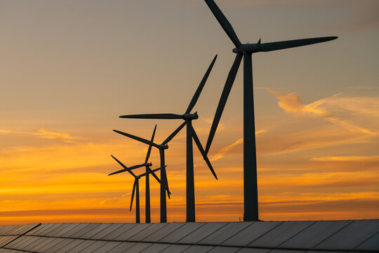 Wind turbine energy generators on wind farm
