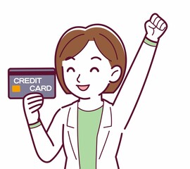 Young woman in a lab coat