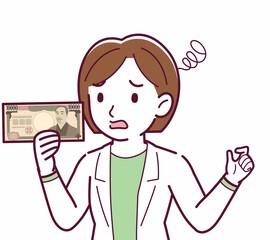 Young woman in a lab coat