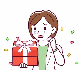 Young woman in a lab coat