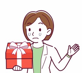 Young woman in a lab coat