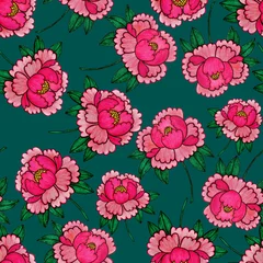Rolgordijnen Creative seamless pattern with flowers in ethnic style. Floral decoration. Traditional paisley pattern. Textile design texture.Tribal ethnic vintage seamless pattern. Asian art.  © Natallia Novik