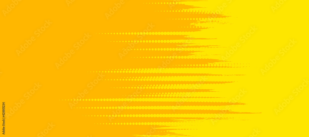 Poster modern orange background with dotted grunge. abstract long banner design template for text space and