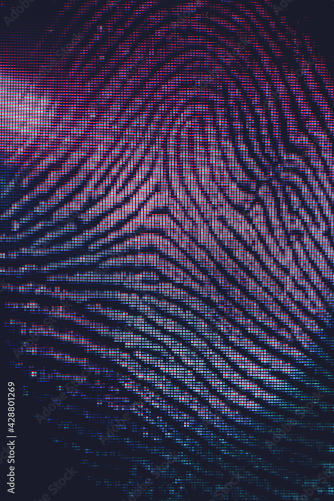 Fototapete Close up beautiful abstract fingerprint on background texture for design. Macro photography view..