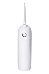 Cordless dental water flosser isolated on white background. Pulse oral irrigator.
