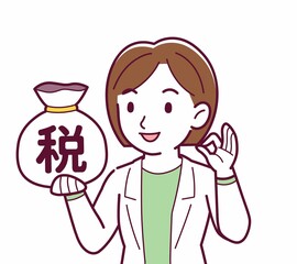 Young woman in a lab coat