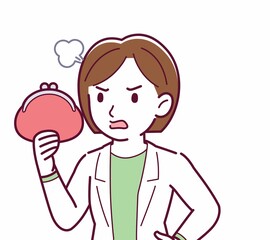 Young woman in a lab coat