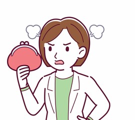 Young woman in a lab coat