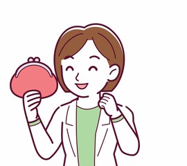 Young woman in a lab coat